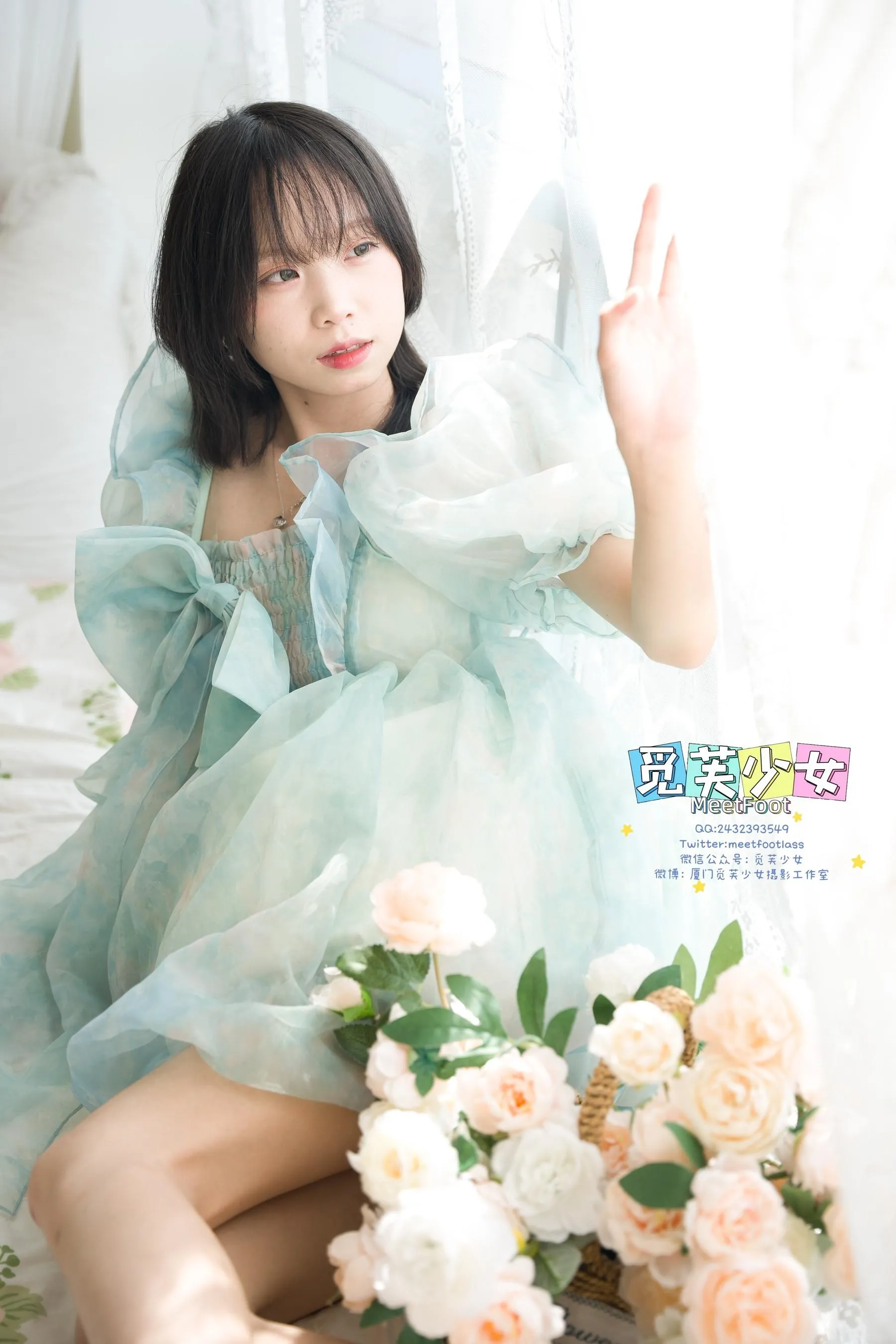 觅芙少女 NO.033 小婉-一袭蓝色纱裙构筑今晚浪漫的梦境-PIC [249P]插图8